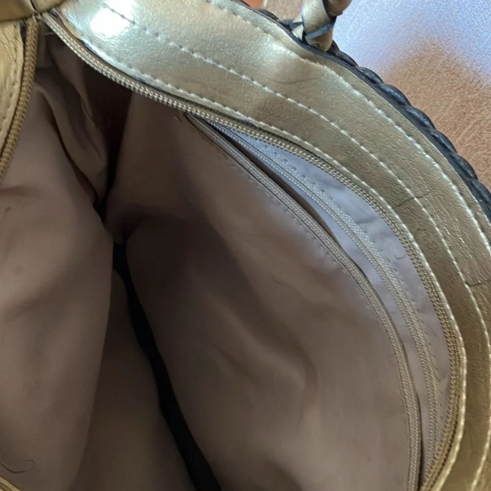 Elegant Gold and Tan Women's Tote Bag